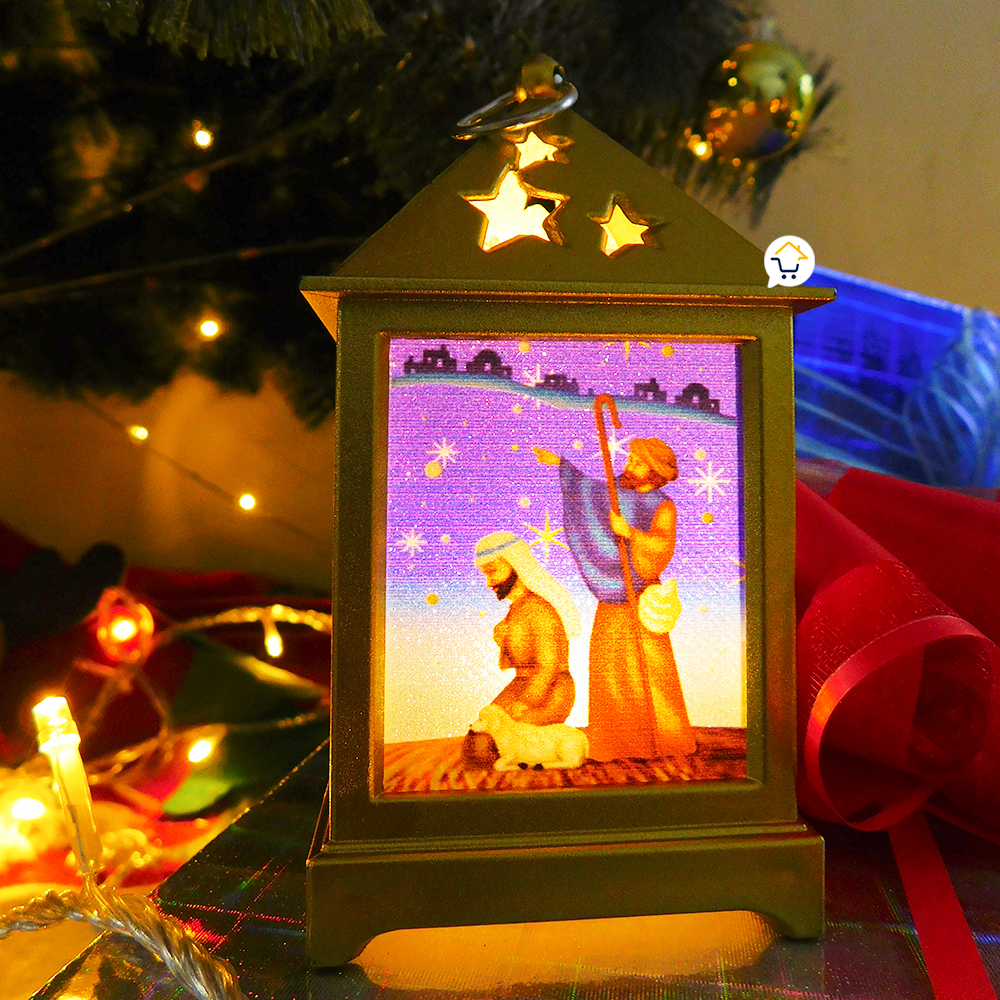 Miniatura 7 de Pesebre Farol Cuadrado Vela ZF045D